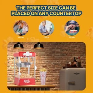 popcorn maker 480w popcorn popper machine 4 oz kettle makes 15 gallon per batch tabletop popcorn maker includes 3 scoops movie theater style red 21.jpg