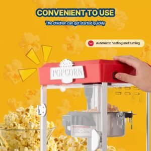 popcorn maker 480w popcorn popper machine 4 oz kettle makes 15 gallon per batch tabletop popcorn maker includes 3 scoops movie theater style red 22.jpg