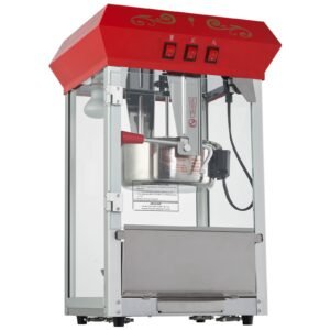 popcorn maker 850w popcorn popper machine 8 oz kettle makes 48 cups per batch countertop popcorn maker with tempered glass includes 4 scoops movie theater style red 5.jpg
