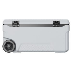 Portable Cooler, 74 QT Wheeled Cooler with Ice Retention, Heavy-Duty Handles and Cup Holder, Lightweight Rigid Material Insulated Portable Cooler, Suitable for Family Picnics and Long Trips