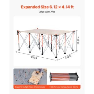portable folding workstand 612 x 414 ft collapsible workbench 4500 lbs weight capacity no assembly foldable work stand with storage bag table top not included for garage workshop outdoor 3.jpg