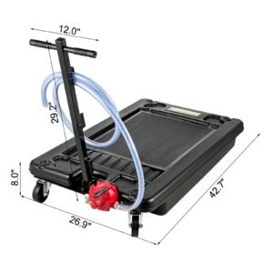 portable oil drain pan with pump 64l oil drain pan 17 gallon low profile oil drain pan with 8 hose for suv car and trucks 3.jpg