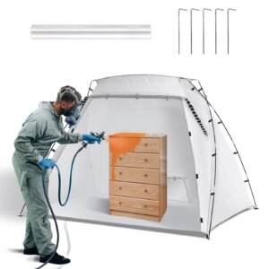 portable paint booth larger spray paint tent with built in floor mesh screen painting tent station for furniture diy hobby tool 75x52x52ft spray paint shelter 3.jpg