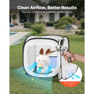 portable paint booth tent 1594 x 1594 x 169 inch pop up portable spray paint tent with mesh door spray painting tents for small models sculptures vases photo frames pop up design 2.jpg