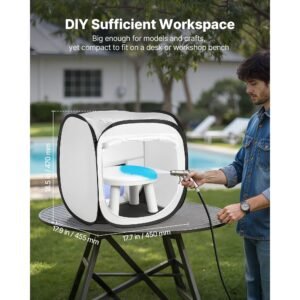 portable paint booth tent 1594 x 1594 x 169 inch pop up portable spray paint tent with mesh door spray painting tents for small models sculptures vases photo frames pop up design 3.jpg