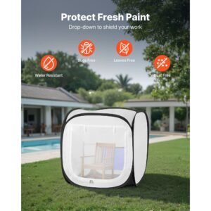 portable paint booth tent 1594 x 1594 x 169 inch pop up portable spray paint tent with mesh door spray painting tents for small models sculptures vases photo frames pop up design 4.jpg