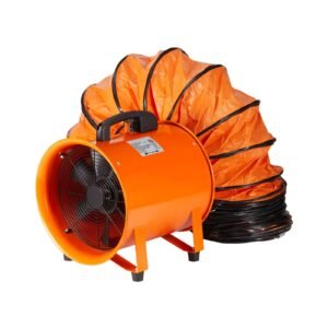 Portable Ventilator, 16 inch Heavy Duty Cylinder Fan with 33ft Duct Hose, 1350W Strong Shop Exhaust Blower 5175CFM, Industrial Utility Blower for Sucking Dust, Smoke, Smoke Home/Workplace