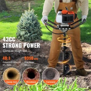post hole digger 43cc 1250w auger post hole digger gas powered earth digger with 8 earth auger drill bit 30 inch long alloy steel auger for farmland garden and plant epa certification 5.jpg