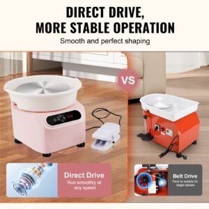 pottery wheel 10 inch pottery forming machine 350w electric wheel for pottery with foot pedal and lcd touch screen direct drive ceramic wheel with shaping tools for diy art craft pink 2.jpg