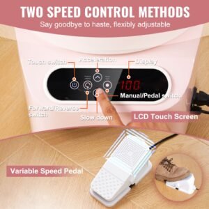 pottery wheel 10 inch pottery forming machine 350w electric wheel for pottery with foot pedal and lcd touch screen direct drive ceramic wheel with shaping tools for diy art craft pink 3.jpg