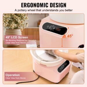 pottery wheel 10 inch pottery forming machine 350w electric wheel for pottery with foot pedal and lcd touch screen direct drive ceramic wheel with shaping tools for diy art craft pink 5.jpg
