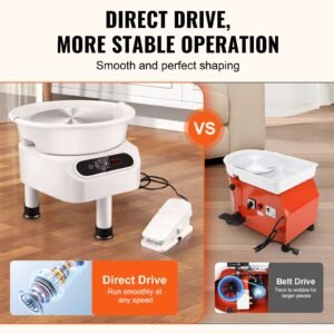 pottery wheel 10 inch pottery forming machine direct drive ceramic wheel with 3 support legs for diy art craft 350w electric wheel for pottery with foot pedal and lcd touch screen white 2.jpg