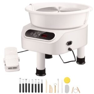 pottery wheel 10 inch pottery forming machine direct drive ceramic wheel with 3 support legs for diy art craft 350w electric wheel for pottery with foot pedal and lcd touch screen white.jpg