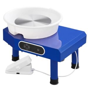pottery wheel 10in ceramic wheel forming machine foot pedal abs detachable basin 60 300rpm adjustable speed manual lcd panel sculpting tool apron accessory kit for work art craft diy 5.jpg