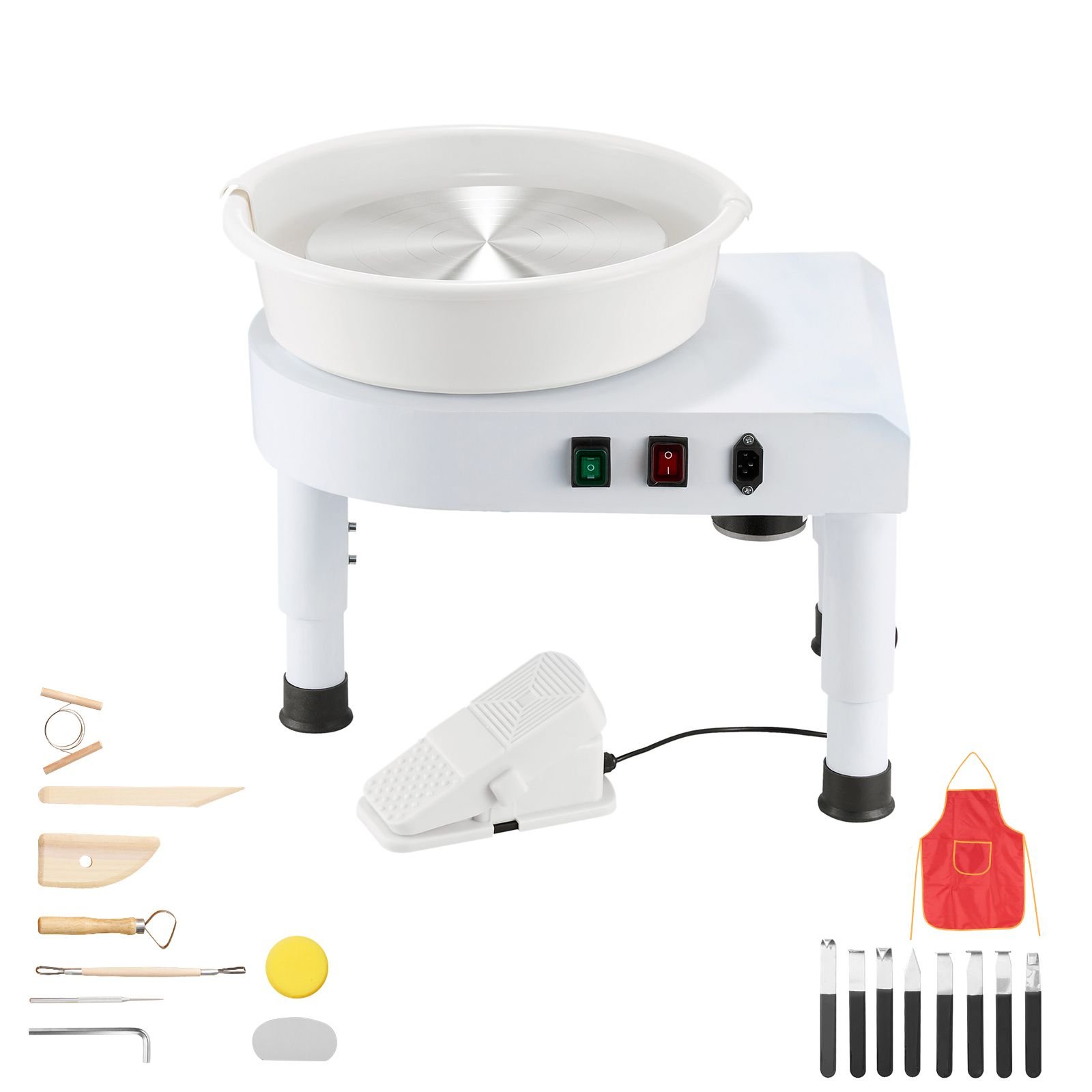 pottery wheel 11 in ceramic wheel forming machine 60 300 rpm speed adjustable foot pedal adjustable lift leg detachable basin complete tool accessory kit for work art craft diy white.jpg