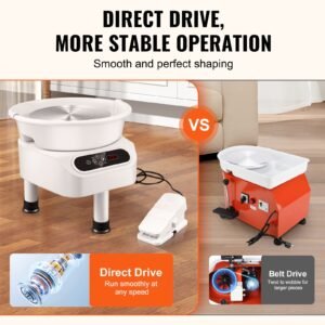 pottery wheel 11 inch pottery forming machine 450w electric wheel for pottery with foot pedal and lcd touch screen direct drive ceramic wheel with 3 support legs for diy art craft white 2.jpg