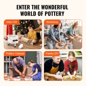 pottery wheel 11 inch pottery forming machine 450w electric wheel for pottery with foot pedal and lcd touch screen direct drive ceramic wheel with 3 support legs for diy art craft white 4.jpg