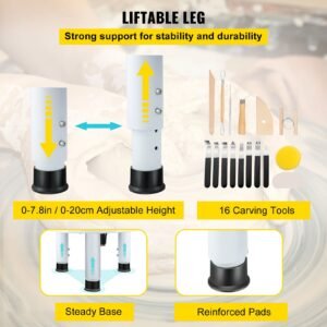 pottery wheel 11in ceramic wheel forming machine 0 300rpm speed manual adjustable 0 78in lift leg foot pedal detachable basin sculpting tool accessory kit for work art craft diy 3.jpg