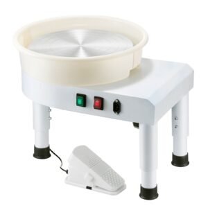 pottery wheel 14 in ceramic wheel forming machine 60 300 rpm speed adjustable foot pedal adjustable lift leg detachable basin complete tool accessory kit for work art craft diy white 2.jpg