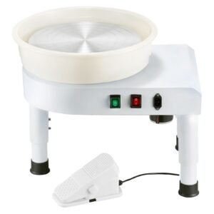 pottery wheel 14 in ceramic wheel forming machine 60 300 rpm speed adjustable foot pedal adjustable lift leg detachable basin complete tool accessory kit for work art craft diy white 3.jpg