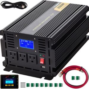power inverter 2500w modified sine wave inverter dc 12v to ac 120v car converter with lcd display remote controller led indicator ac outlets inverter for truck rv car boat travel camping 5.jpg