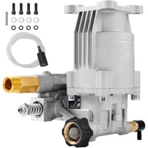 Pressure Washer Pump, 3/4" Shaft Horizontal, 3400 PSI, 2.5 GPM, Replacement Power Washer Pumps Kit, Parts Washer Pump, Compatible with Honda, Simpson, RYOBI, Briggs & Stratton, Subaru, Craftsman