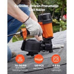 professional roofing nailer cn45n 34 to 1 34 15 degree air roofing nail gun 45 nailss ultra fast nailing 70 110 psi pneumatic coil nailer for asphalt shingles roof sheathing 1.jpg