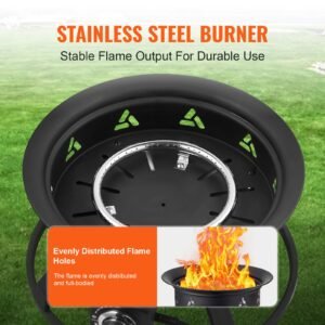 propane fire pit 24 inch diameter outdoor portable gas fire pit with cover lava rocks adjustable flame height camping firepit for heating lighting gathering 58000 btu black 2.jpg