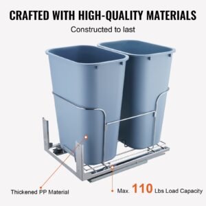 pull out trash can 35lx2 double bins under mount kitchen waste container with slide and door mounting kit 110 lbs load capacity heavy duty garbage recycling bin for kitchen cabinet sink 2.jpg