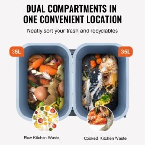 pull out trash can 35lx2 double bins under mount kitchen waste container with slide and door mounting kit 110 lbs load capacity heavy duty garbage recycling bin for kitchen cabinet sink 3.jpg