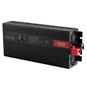 Pure Sine Wave Inverter, 3000 Watt, DC 12V to AC 120V Power Inverter with 2 AC Outlets 2 USB Port 1 Type-C Port, LCD Display and Remote Controller for Large Home Appliances, CE FCC Certified