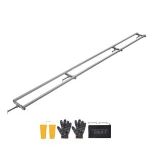 Rail Mill Guide System, 12 ft 4 Crossbar Chainsaw Mill Kits, Aluminum Saw Milling Rails System Works with Chainsaw, 2 Wedges, Adjustable Rail Milling Guide Kit for Builders Woodworkers