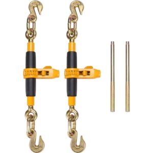 ratchet chain binder 516 38 heavy duty load binders with g80 hooks 7100 lbs secure load limit labor saving anti skid handle tie down hauling chain binders for flatbed truck trailer 4 p.jpg