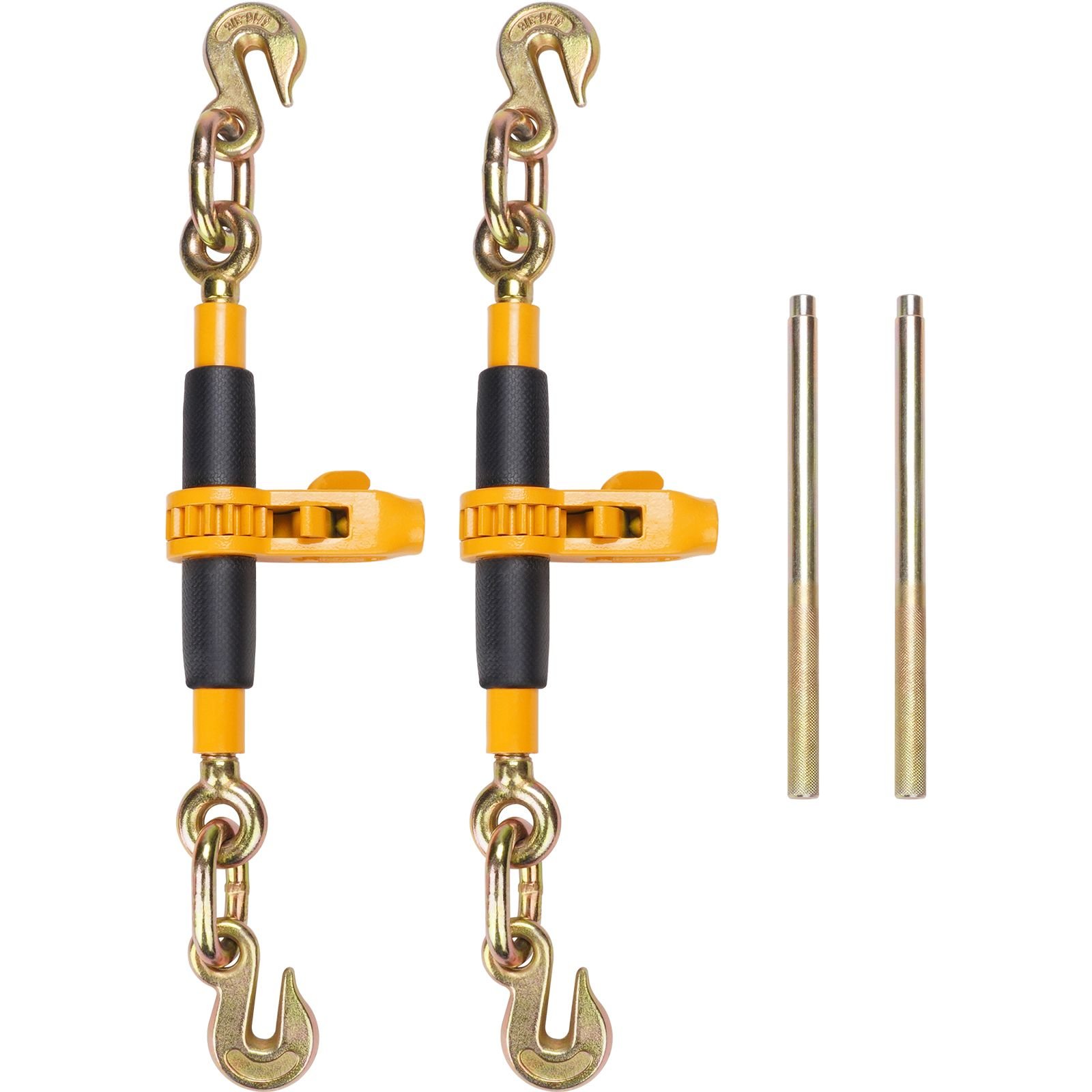 ratchet chain binder 516 38 heavy duty load binders with g80 hooks 7100 lbs secure load limit labor saving anti skid handle tie down hauling chain binders for flatbed truck trailer 4 p.jpg