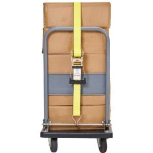 ratchet tie down straps 4pk 10000 lb break strength double j hook includes 4 premium 2 x 27 rachet tie downs with padded handles for moving securing cargo appliances lawn equipment 5.jpg