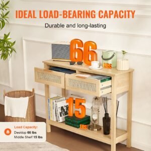 rattan console table with 2 storage drawers rattan entryway table with natural rattan sliding door console sofa table for living room study entryway or tv wall natural 14.jpg