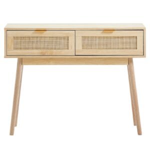 rattan console table with 2 storage drawers rattan entryway table with natural rattan sliding door console sofa table for living room study entryway or tv wall natural.jpg