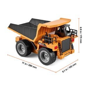 rc dump truck toy 9 channel 118 scale remote control dump truck rc construction vehicle truck toy with metal bed light 2 rechargeable batteries for toddlers kids boys and girls age 8 3.jpg