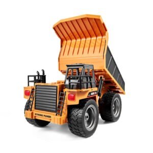 rc dump truck toy 9 channel 118 scale remote control dump truck rc construction vehicle truck toy with metal bed light 2 rechargeable batteries for toddlers kids boys and girls age 8 4.jpg