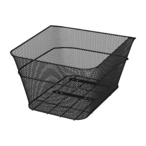 rear bike basket wire mesh bicycle basket with cargo net waterproof cover durable metal bike back basket fits most rear bike racks mounting tools included 2.jpg