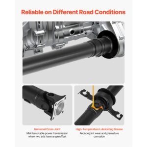 rear drive shaft, 80.0" 81.6" prop shaft driveshaft assembly compatible with 2007 2014 ford edge & lincoln mkx, replace #dt4z 4r602 a dt4z4r602a 7t4z4r602a sk936846 936 846 65 2027