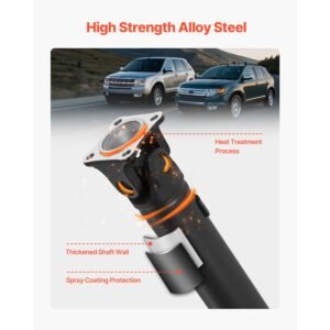 rear drive shaft, 80.0" 81.6" prop shaft driveshaft assembly compatible with 2007 2014 ford edge & lincoln mkx, replace #dt4z 4r602 a dt4z4r602a 7t4z4r602a sk936846 936 846 65 2027