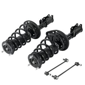Rear Shock Absorber Strut Assembly, 2Pcs Shock and Strut Assembly with Stabilizer Bar & Coil Spring, Compatible with 2007-2011 Toyota Camry and 2008-2012 Toyota Avalon Models, OE 172401