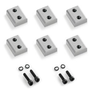 Rebar Cutter Blades, 6 Pcs Replacement Jaw Blades for 1-1/8 Inch 28mm #9 Electric Rebar Cutter, Double-sided, CR12MOV High-Hardness Steel, Fast Efficient with Screws and Spring Washer