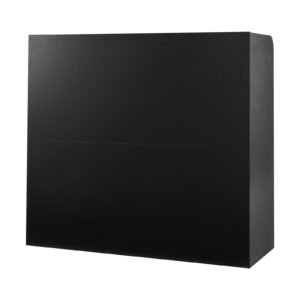 Reception Desk, 47 Inch Rectangular Front Counter Table, Office Reception Counter with Lockable Drawer and Storage Cabinet, for Checkout, Lobby, Beauty Salon and Office, Black