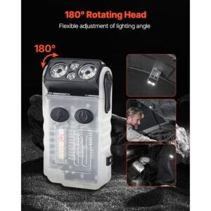 rechargeable keychain flashlight mini led flashlight with 13 lighting modes portable pocket flashlight with clip magnetic tail 180 rotating head for everyday carry camping emergencies 2.jpg