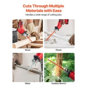 reciprocating saw blades, 32 piece, various sizes bi metal reciprocating saw blade set with universal shank, for metal and wood cutting, sharp teeth for fast and smooth cuts, orange and gray