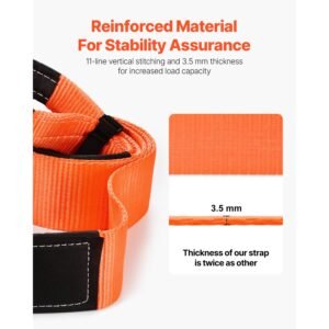 recovery tow strap 3 inches 8 feet 36000 lbs break strength triple reinforced loop straps tree saver winch line extension strap off road towing and recovery extreme weather resistance 2.jpg