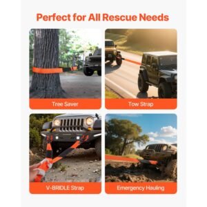 recovery tow strap 3 inches 8 feet 36000 lbs break strength triple reinforced loop straps tree saver winch line extension strap off road towing and recovery extreme weather resistance 5.jpg