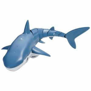 remote control shark toy 24ghz high simulation shark rc boat for swimming pool bathroom electric rc shark fish toy with 2 batteries light spray water function for 6 year old boys girls 2.jpg
